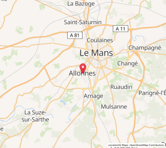 Map of Allonnes, Pays de la Loire