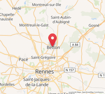 Map of Betton, Brittany