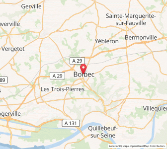 Map of Bolbec, Normandy