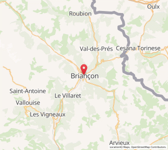 Map of Briançon, Provence-Alpes-Côte d'Azur