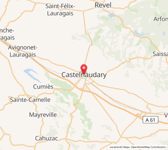 Map of Castelnaudary, Occitanie