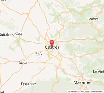 Map of Castres-sur-l'Agout, Occitanie