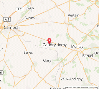 Map of Caudry, Hauts-de-France