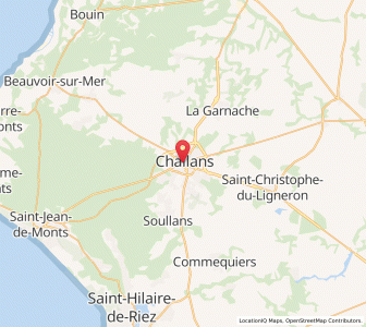 Map of Challans, Pays de la Loire