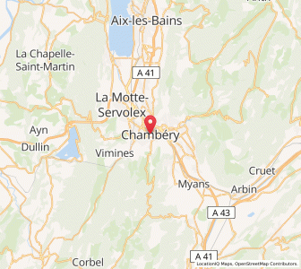 Map of Chambéry, Auvergne-Rhône-Alpes