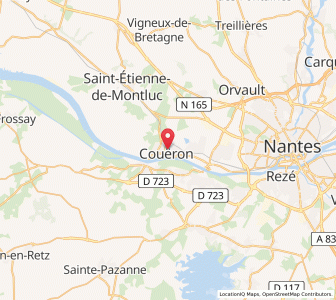 Map of Couëron, Pays de la Loire