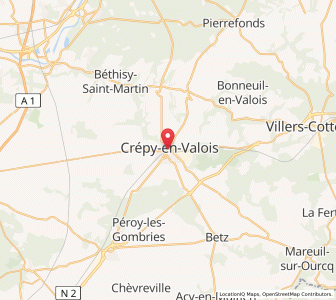 Map of Crépy-en-Valois, Hauts-de-France