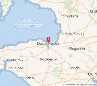 Map of Douarnenez, Brittany