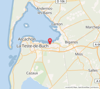Map of Gujan-Mestras, Nouvelle-Aquitaine
