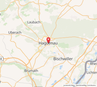Map of Haguenau, Grand Est