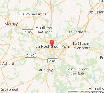 Map of La Roche-sur-Yon, Pays de la Loire