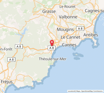 Map of Mandelieu-La Napoule, Provence-Alpes-Côte d'Azur