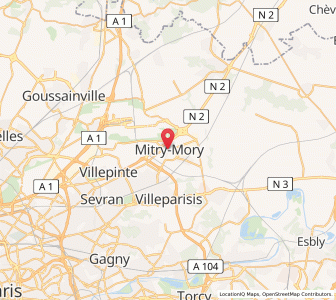 Map of Mitry-Mory, Île-de-France