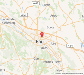 Map of Pau, Nouvelle-Aquitaine