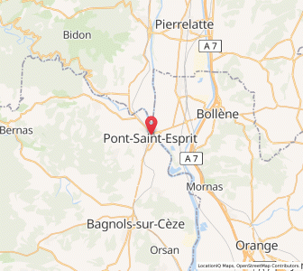 Map of Pont-Saint-Esprit, Occitanie
