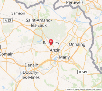 Map of Raismes, Hauts-de-France