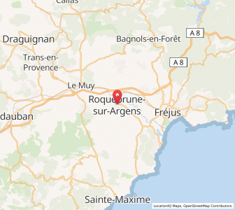 Map of Roquebrune-sur-Argens, Provence-Alpes-Côte d'Azur
