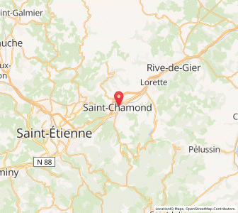 Map of Saint-Chamond, Auvergne-Rhône-Alpes