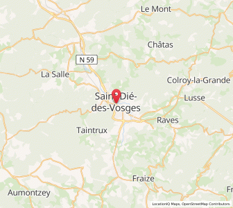 Map of Saint-Dié-des-Vosges, Grand Est