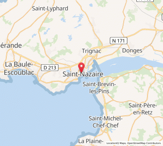 Map of Saint-Nazaire, Pays de la Loire