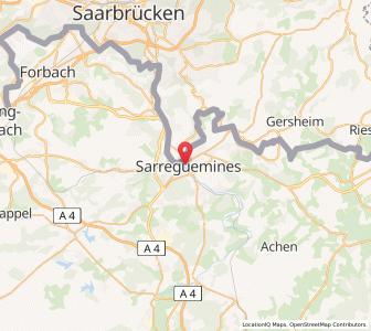 Map of Sarreguemines, Grand Est