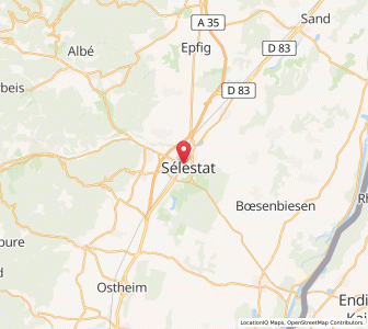 Map of Sélestat, Grand Est