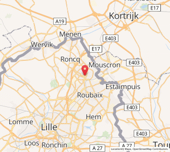 Map of Tourcoing, Hauts-de-France