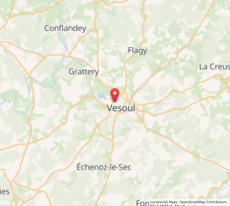 Map of Vesoul, Bourgogne-Franche-Comté