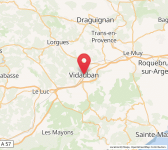 Map of Vidauban, Provence-Alpes-Côte d'Azur