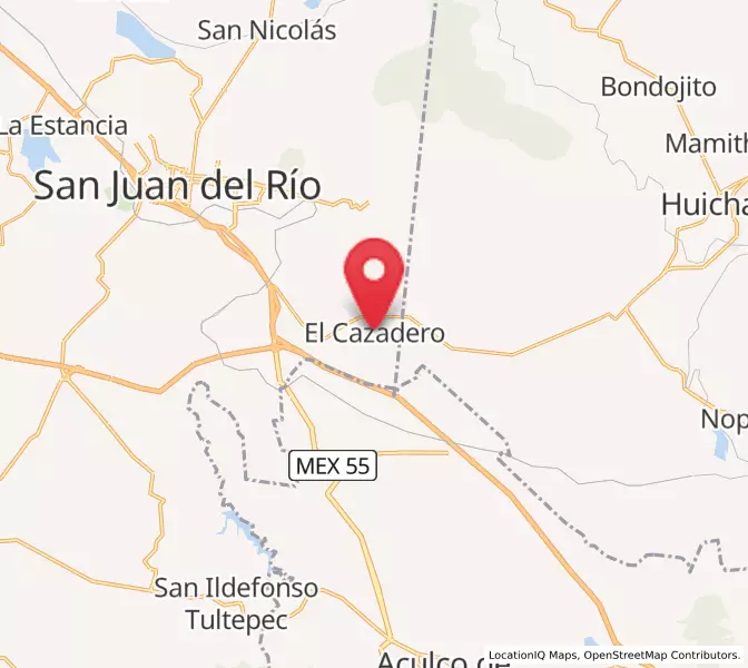 Map of El Cazadero, Querétaro