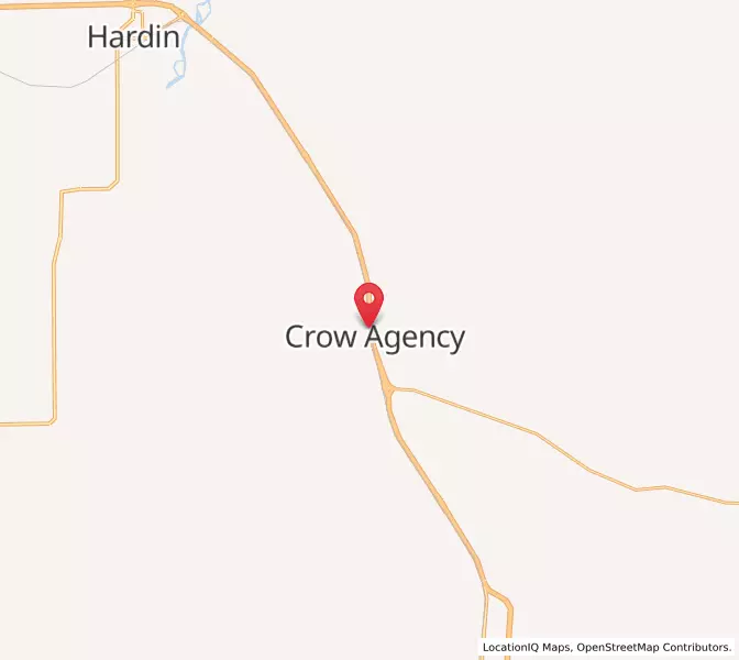 Map of Crow Agency, Montana
