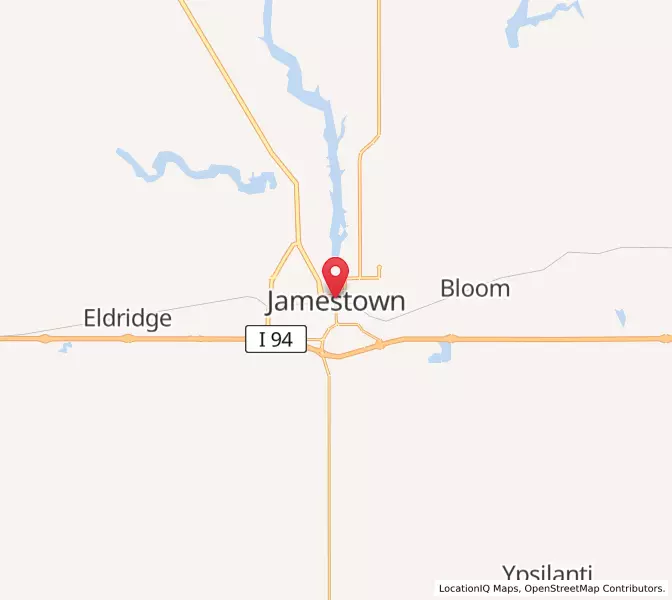 Map of Jamestown, North Dakota