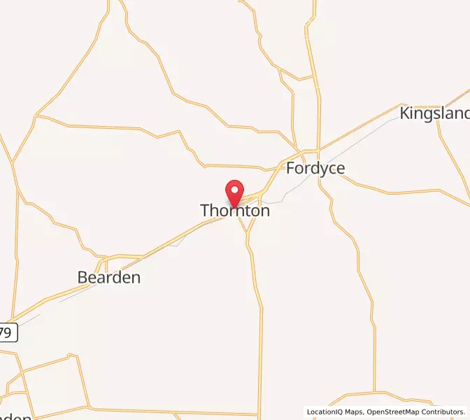 Map of Thornton, Arkansas