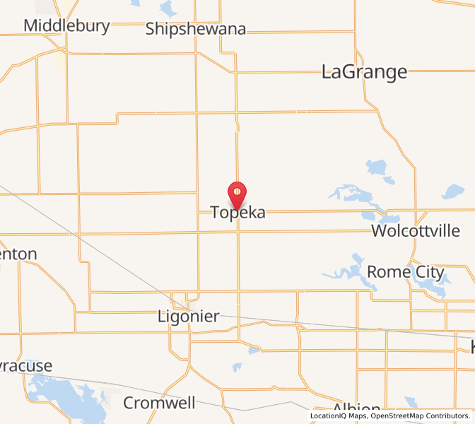 Topke Map Topeka, IN Heures de lever et de coucher du soleil