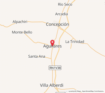 Map of Aguilares, Tucuman