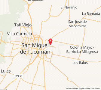 Map of Alderetes, Tucuman
