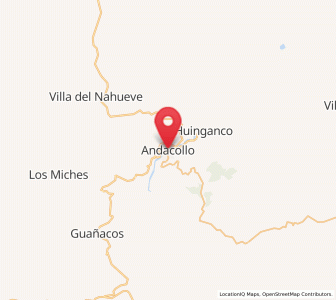 Map of Andacollo, Neuquen