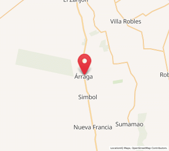Map of Arraga, Santiago del Estero