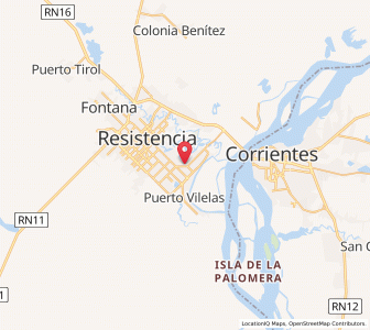 Map of Barranqueras, Chaco