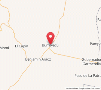 Map of Burruyacú, Tucuman