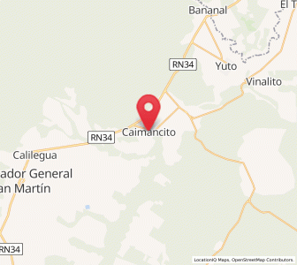 Map of Caimancito, Jujuy
