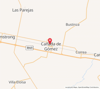 Map of Cañada de Gómez, Santa Fe