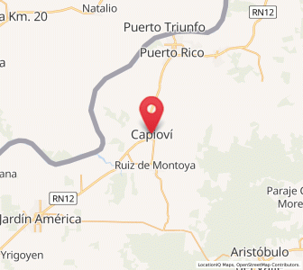 Map of Capioví, Misiones