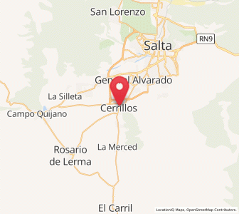 Map of Cerrillos, Salta