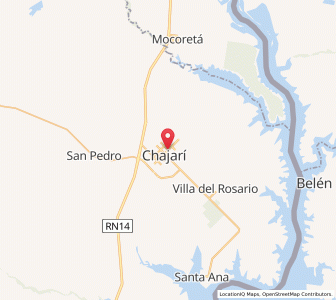 Map of Chajarí, Entre Rios
