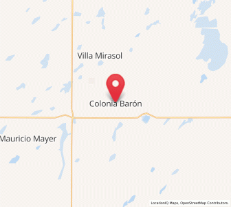 Map of Colonia Barón, La Pampa