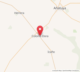 Map of Colonia Dora, Santiago del Estero