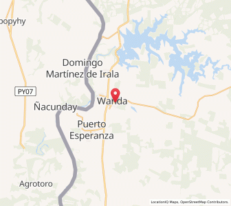 Map of Colonia Wanda, Misiones