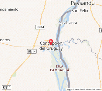 Map of Concepción del Uruguay, Entre Rios