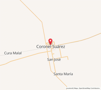 Map of Coronel Suárez, Buenos Aires